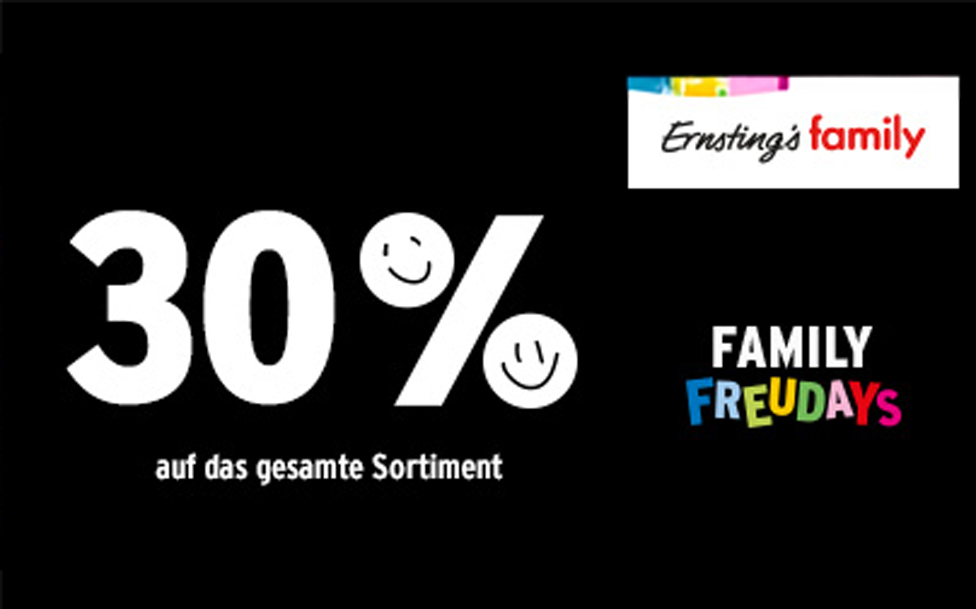 30% bei Ernstings Family