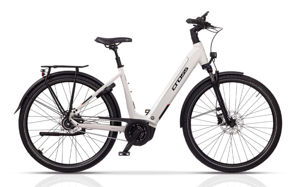 Weißes Fahrrad der Marke Misty
