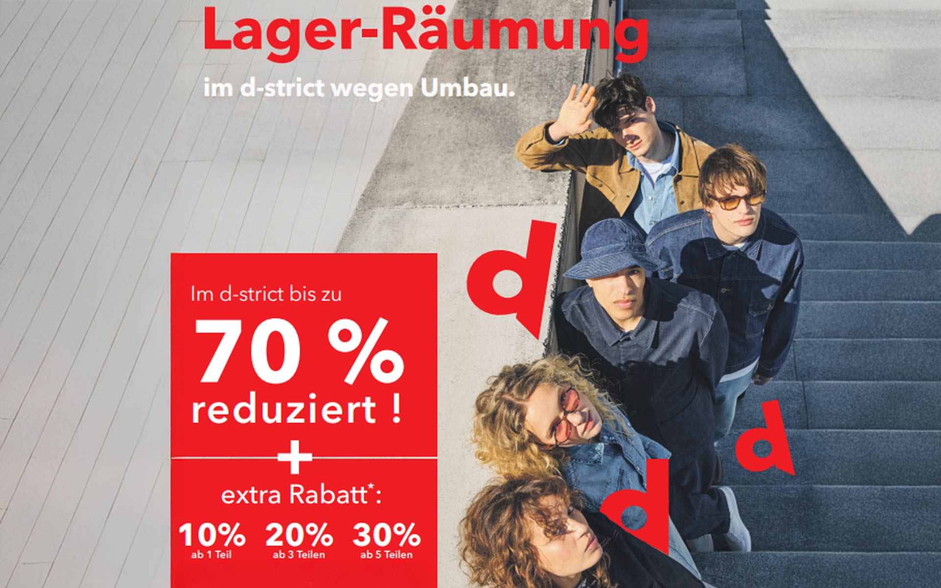 Lagerverkauf im d-strict