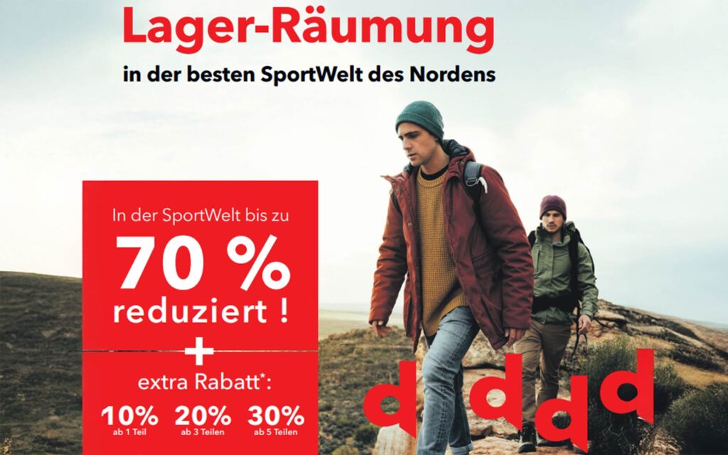 Lagerverkauf in der SportWelt