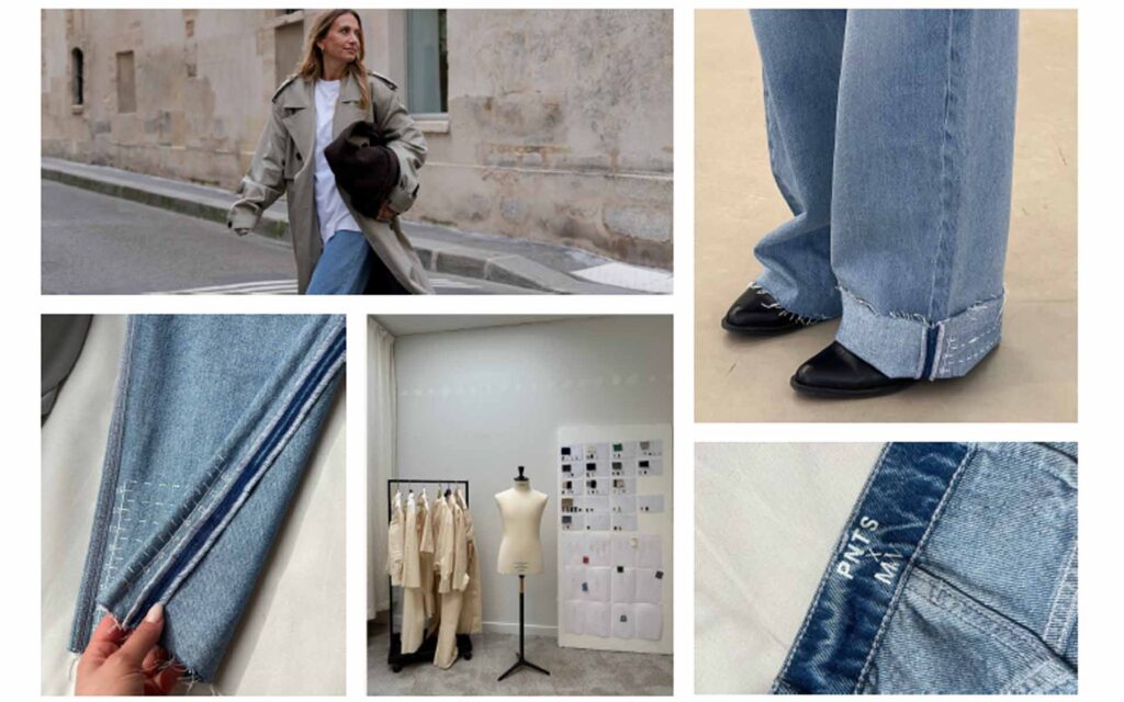 Denimhose in verschiedenen Ausschnitten