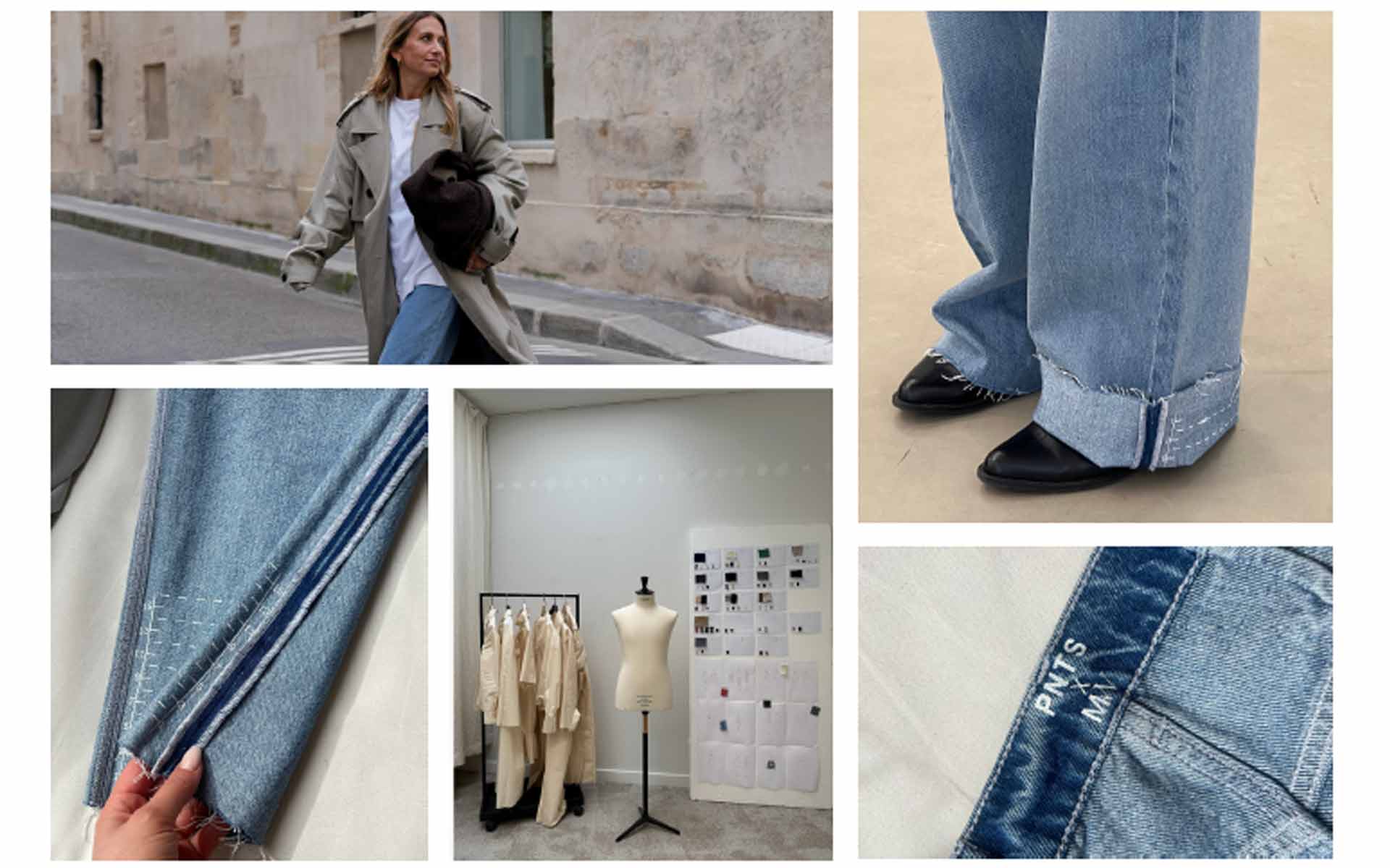 Denimhose in verschiedenen Ausschnitten