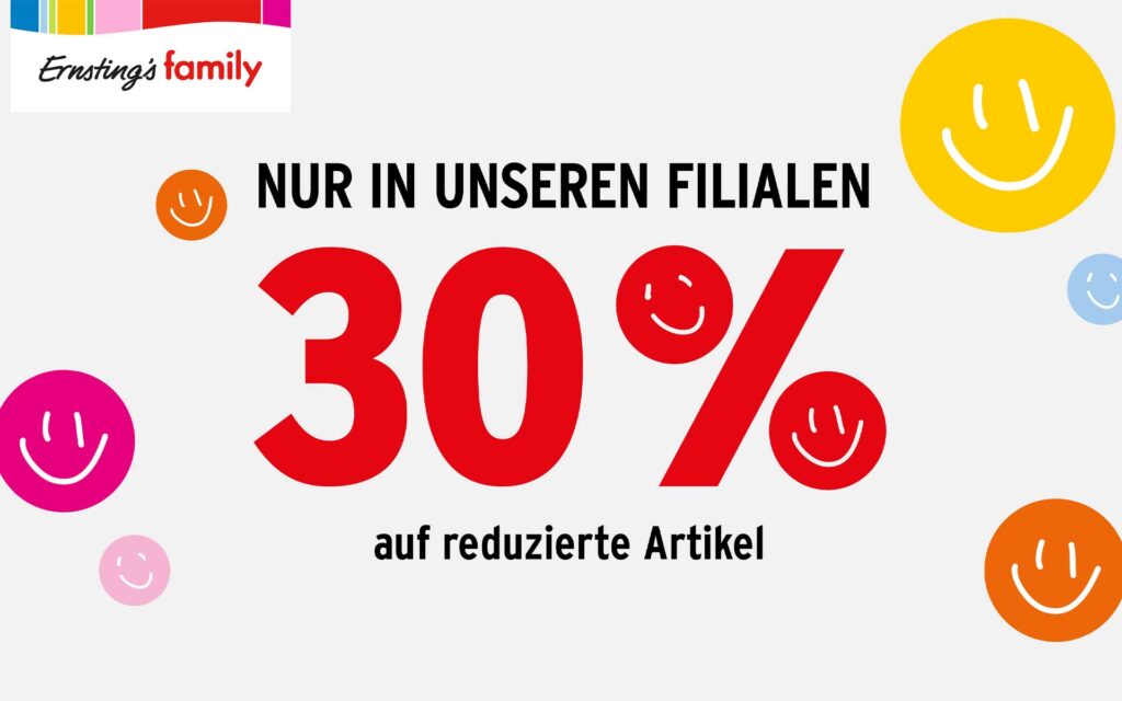 Rabatt-Aktion bei Ernsting's family