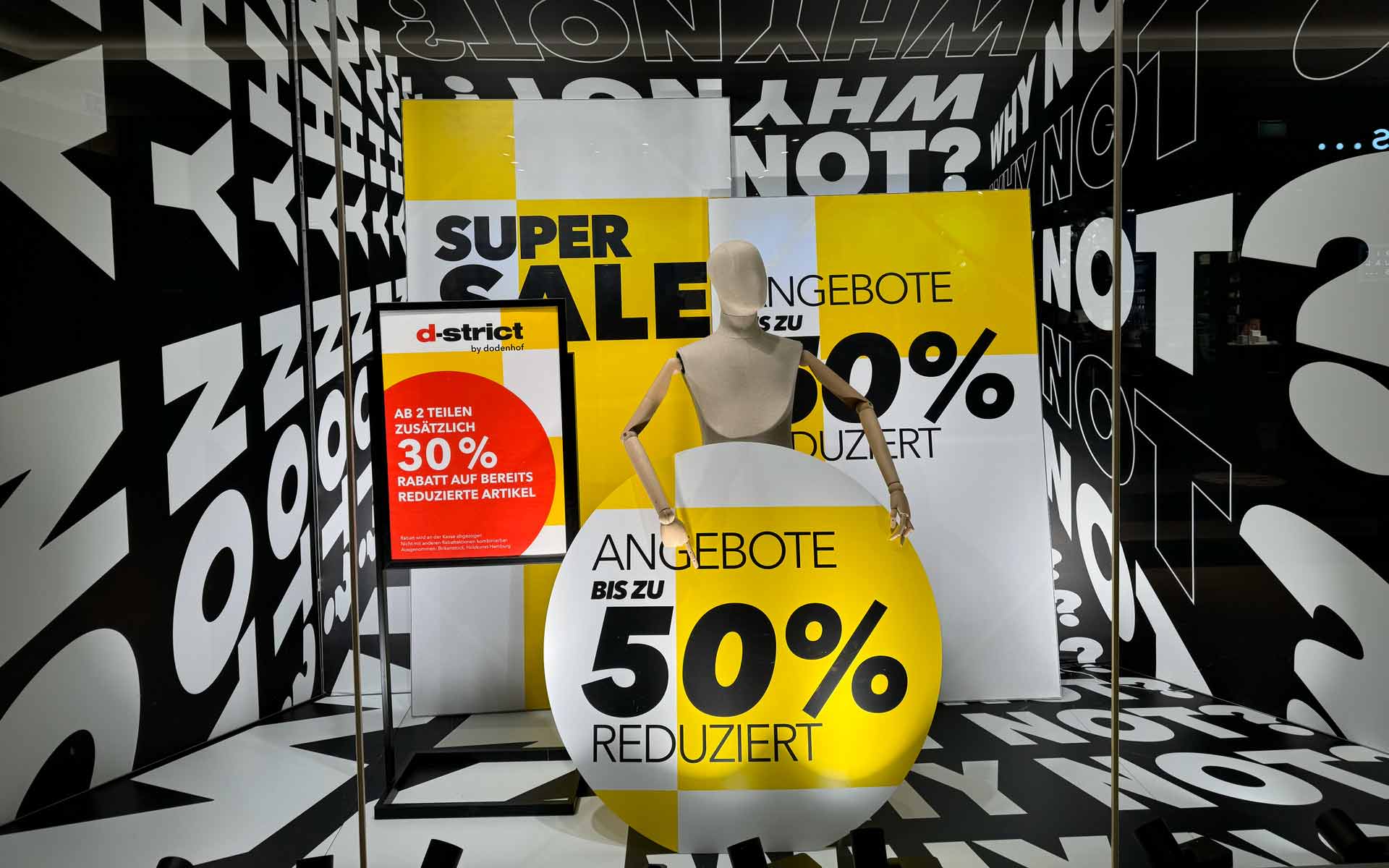 Schaufenster mit Sale