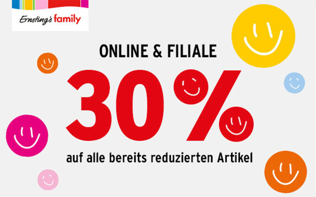 Rabatt-Aktion bei Ernsting's family
