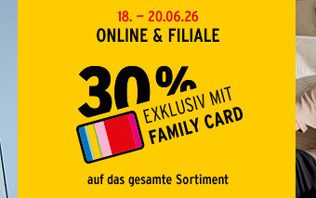 30 Prozent mit der Family Card