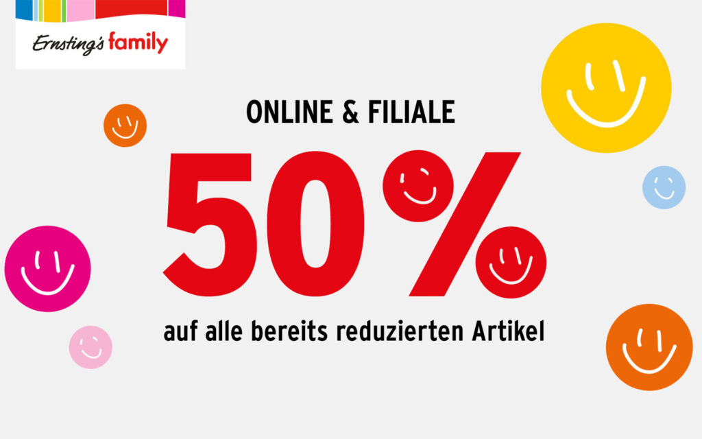 Spare 50 % auf bereits reduzierte Artikel