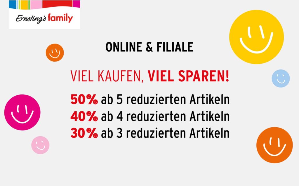 Staffelrabatt bei Ernsting's family