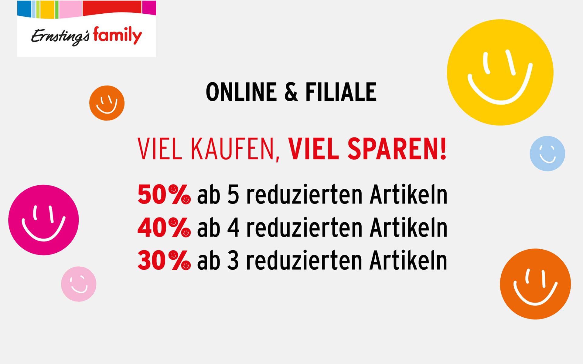 Staffelrabatt bei Ernsting's family