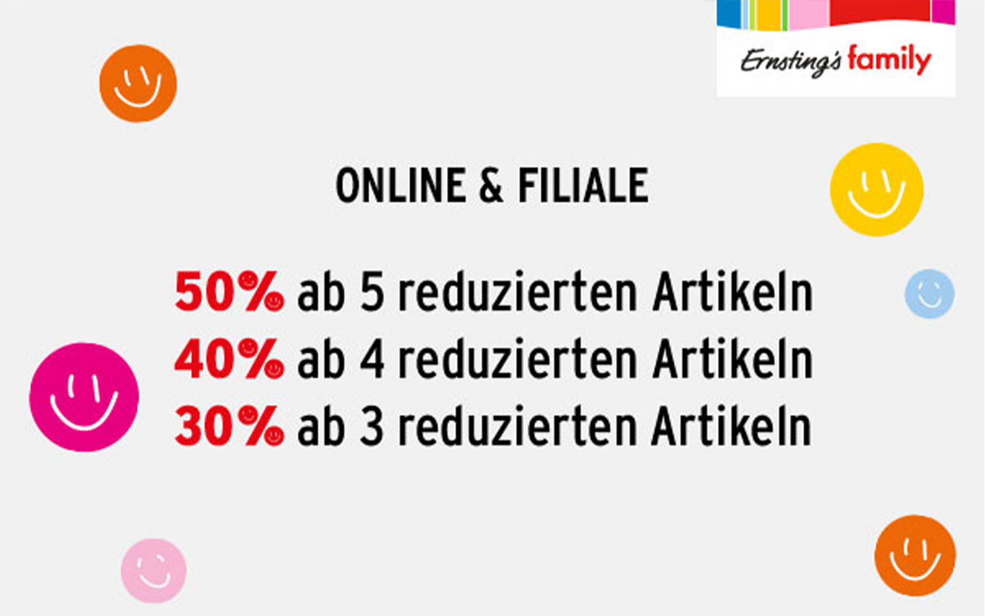 Staffelrabatt bei Ernsting's Family