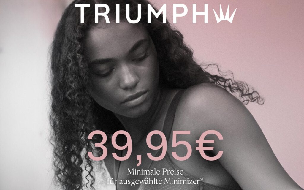Frau mit Triumph BH