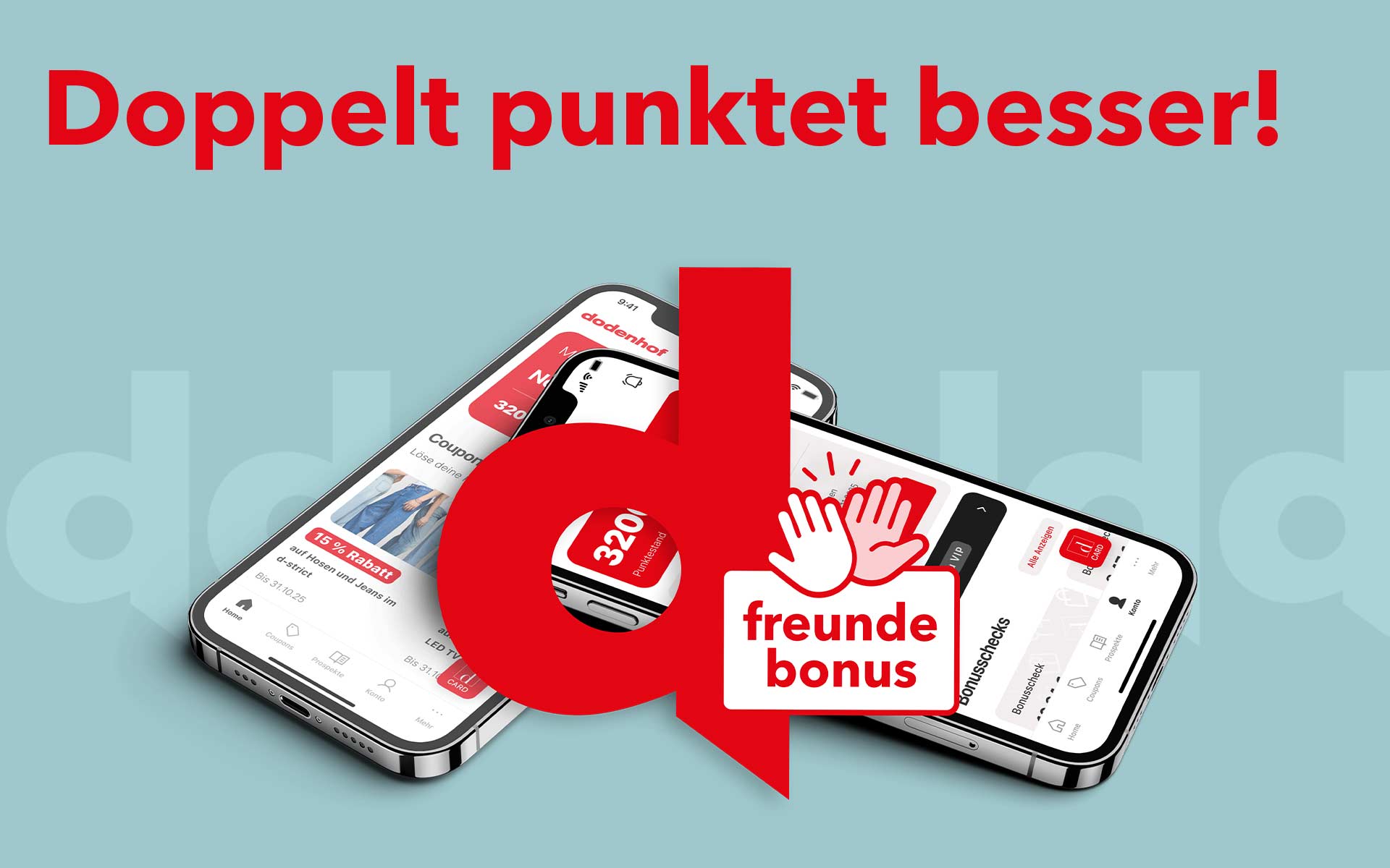 Grafik mit Smartphones mit dodenhof App