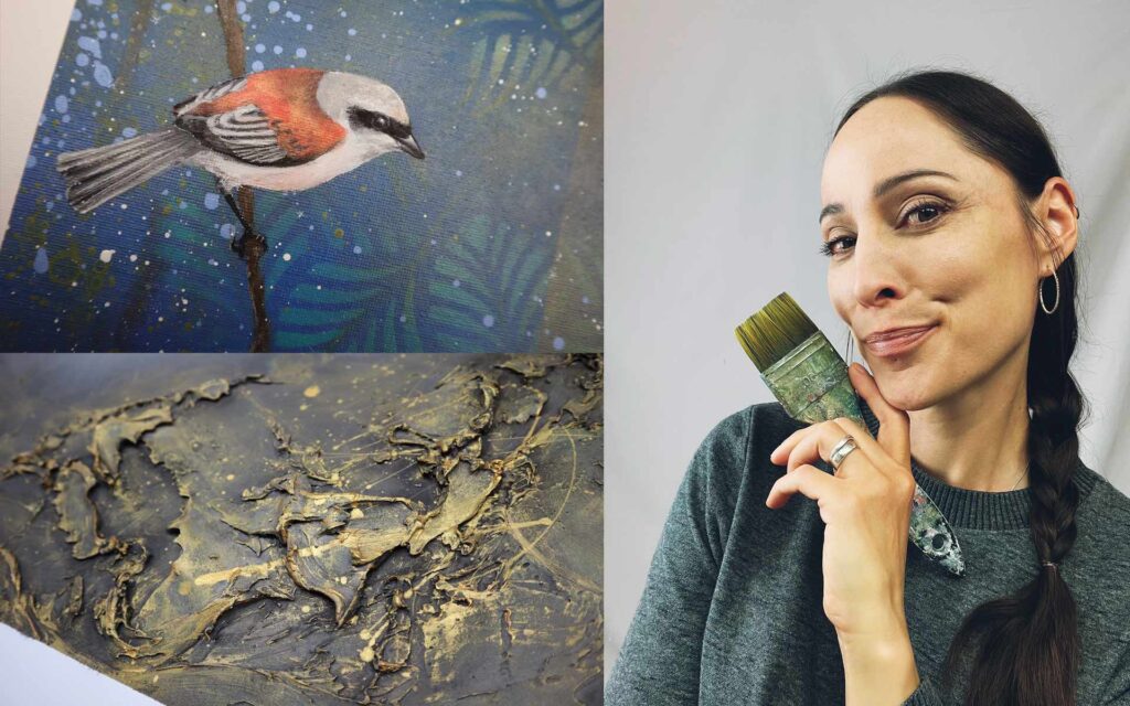 Kunstwerke und Künstlerin