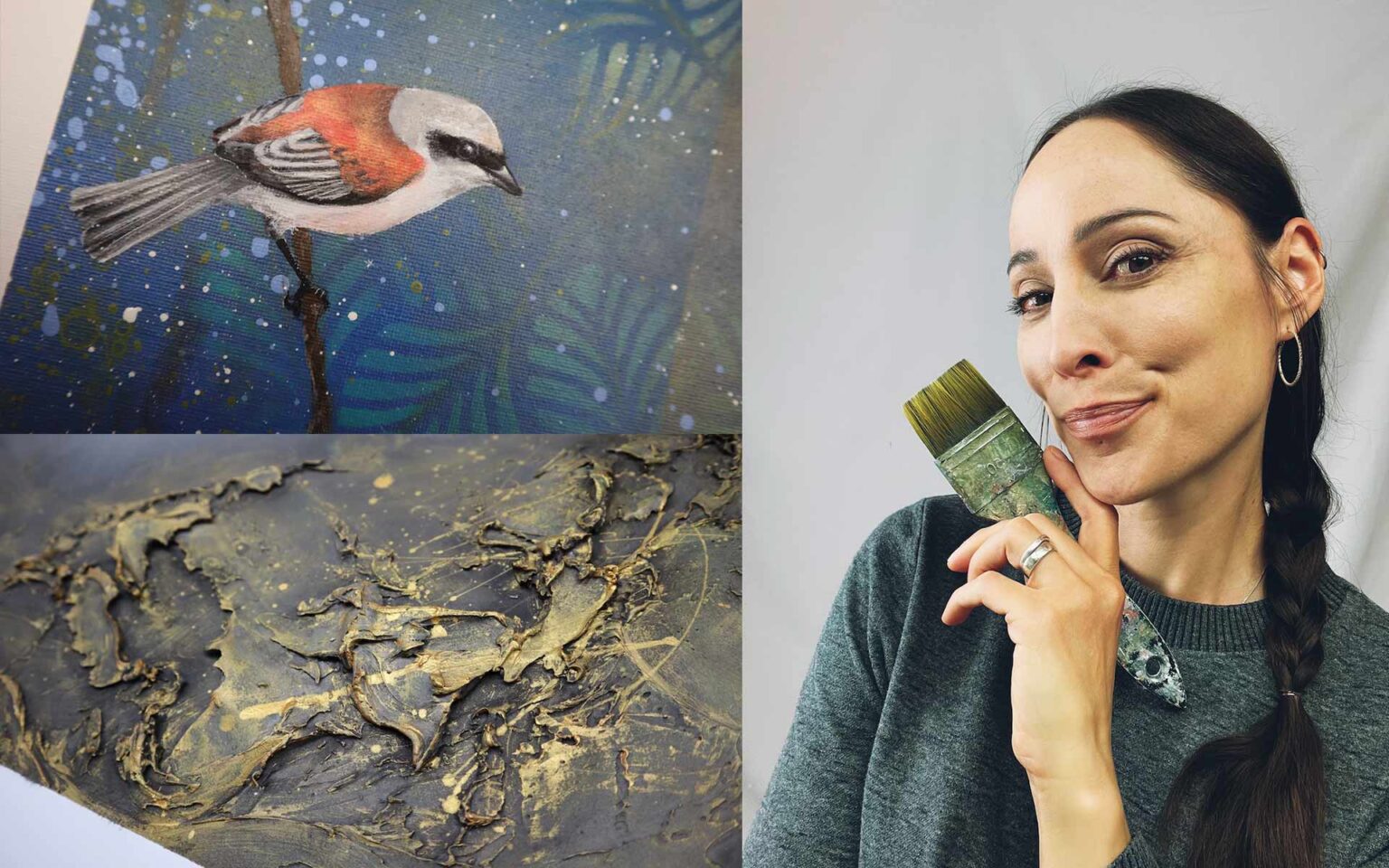 Kunstwerke und Künstlerin