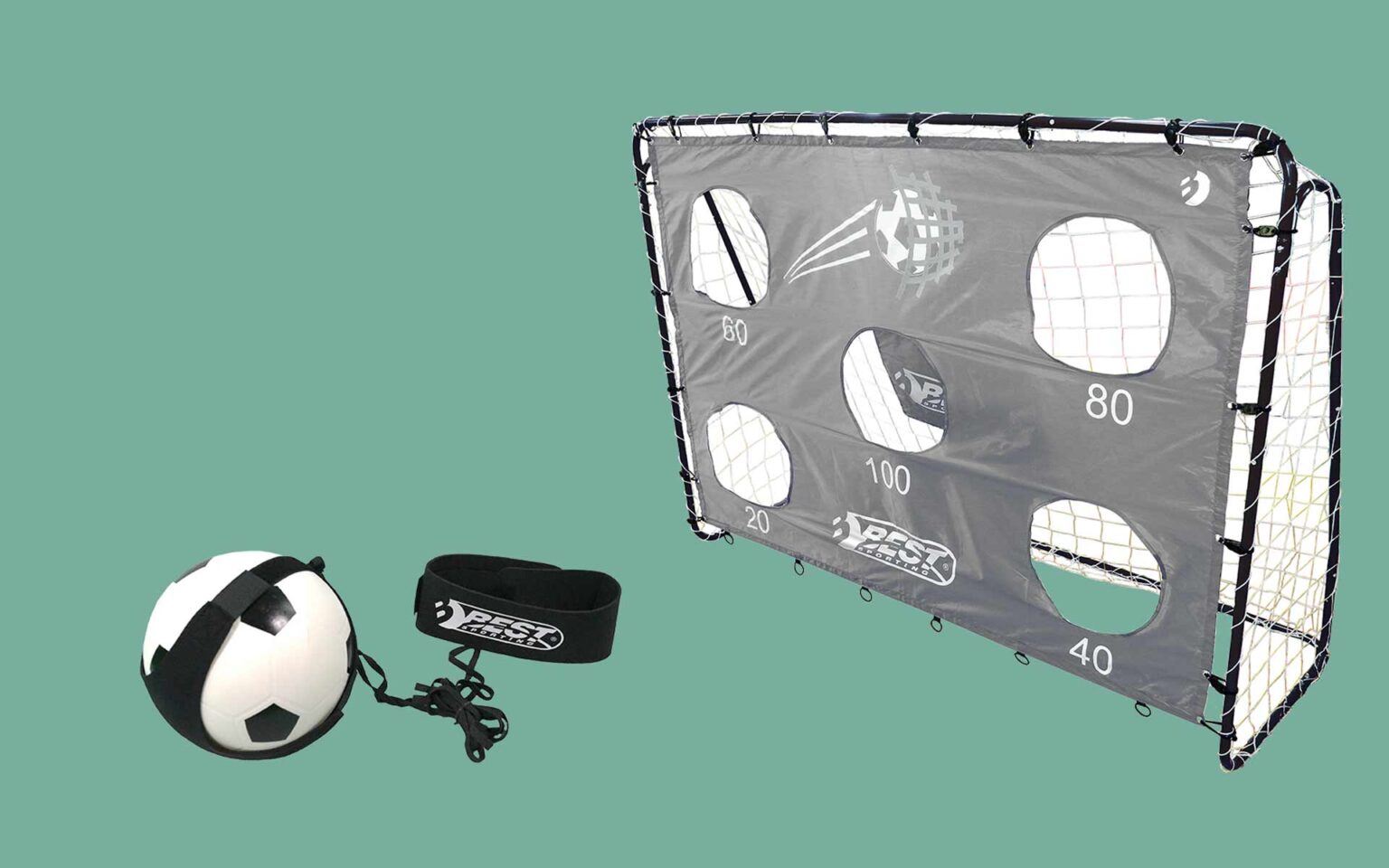 Fußballwand mit Löchern zum Treffen
