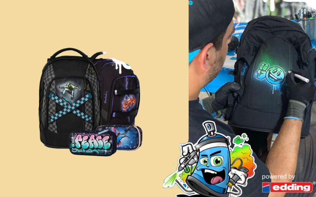 Satch Rucksack wird individuell bemalt