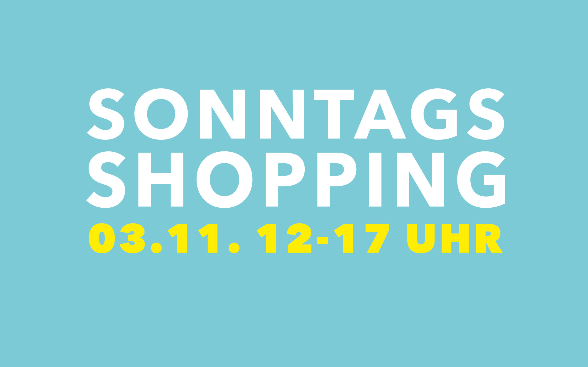 Sonntags Shopping im November