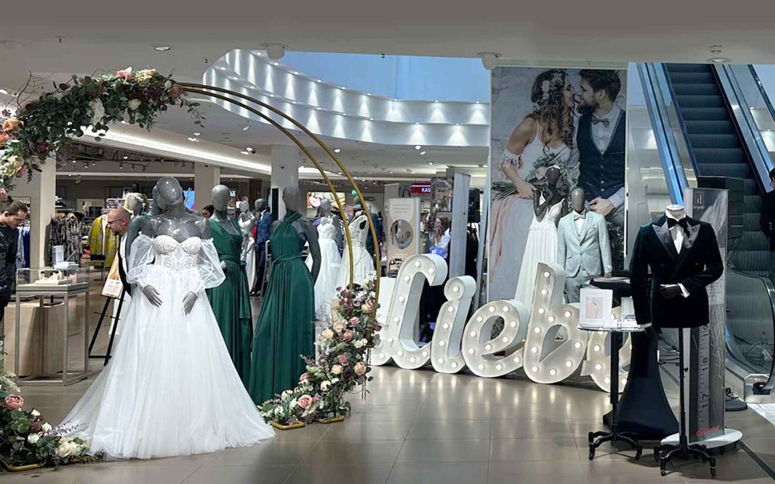 Aufbau auf der Hochzeitsmesse