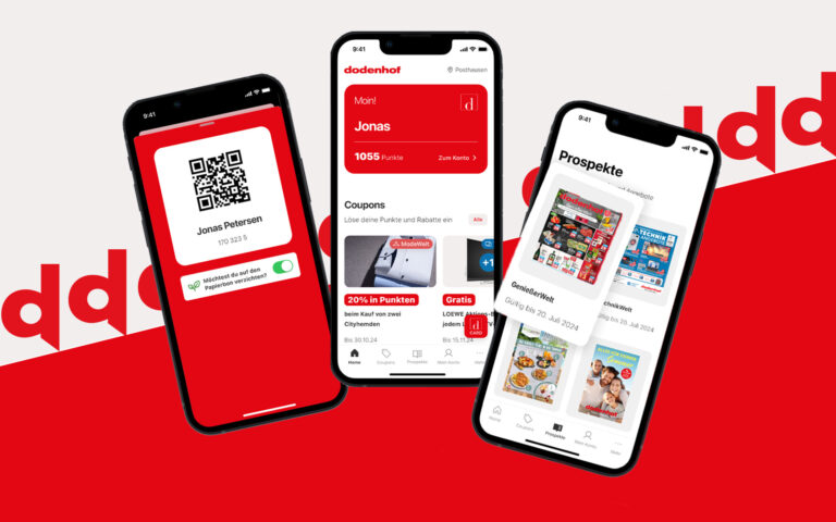 Smartphones mit der dodenhof App