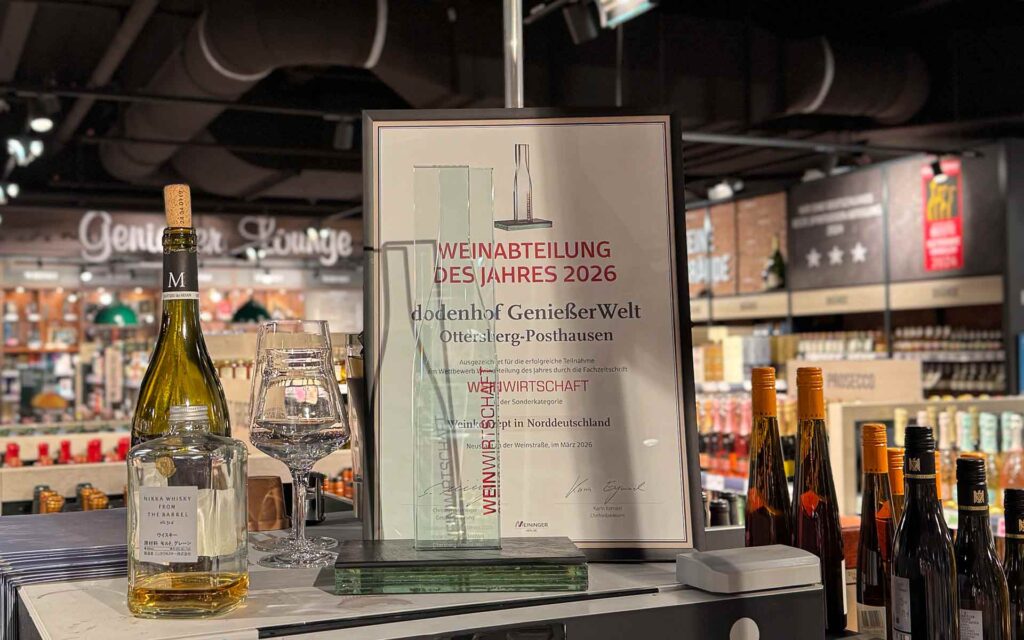 Auszeichnung in der Weinabteilung