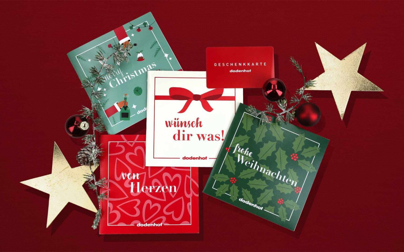 Gutscheinkarte im weihnachtlichen Design