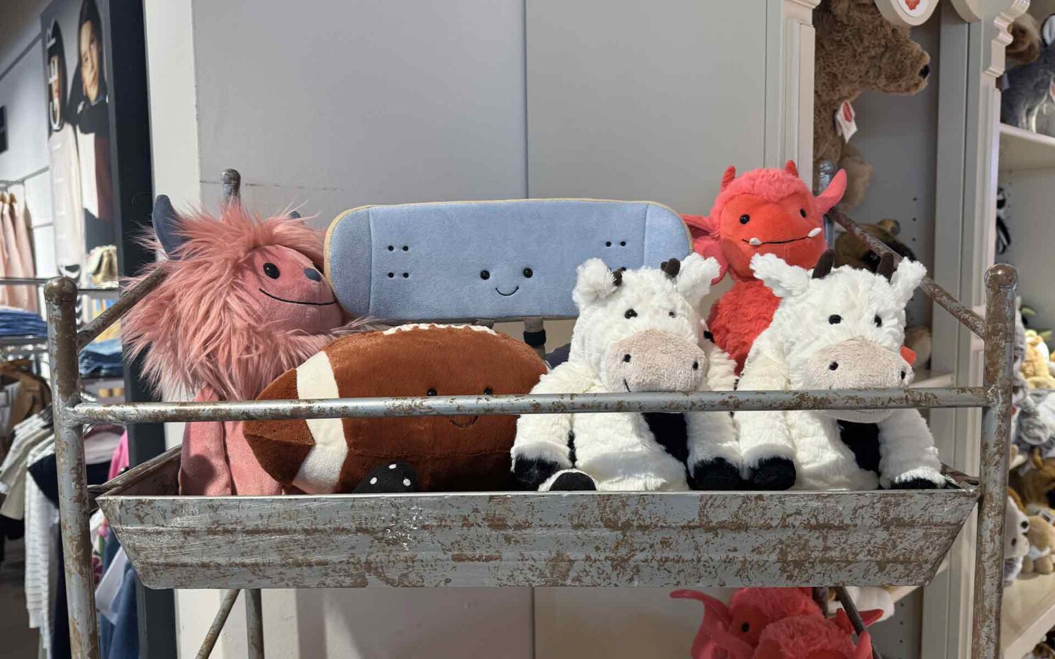 Verschiedene Kuscheltiere von Jellycat