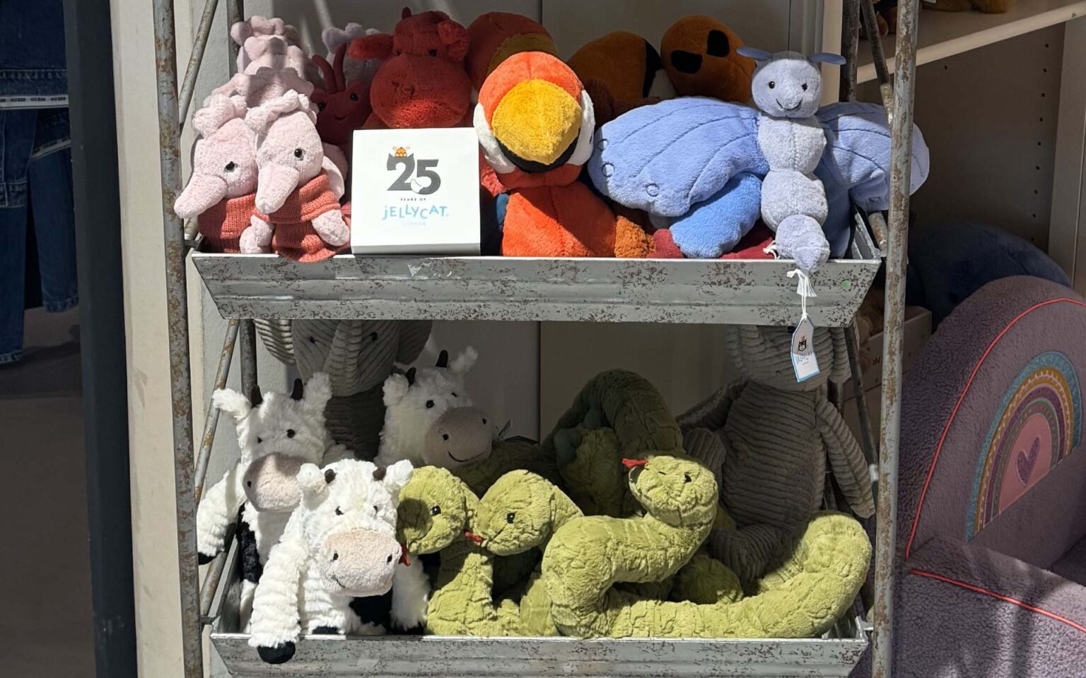Kuscheltiere von Jellycat in verschiedenen Ausführungen