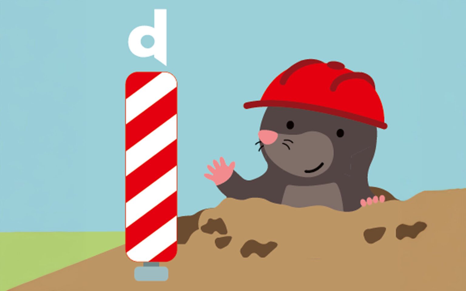 Maulwurf Dodo mit Helm