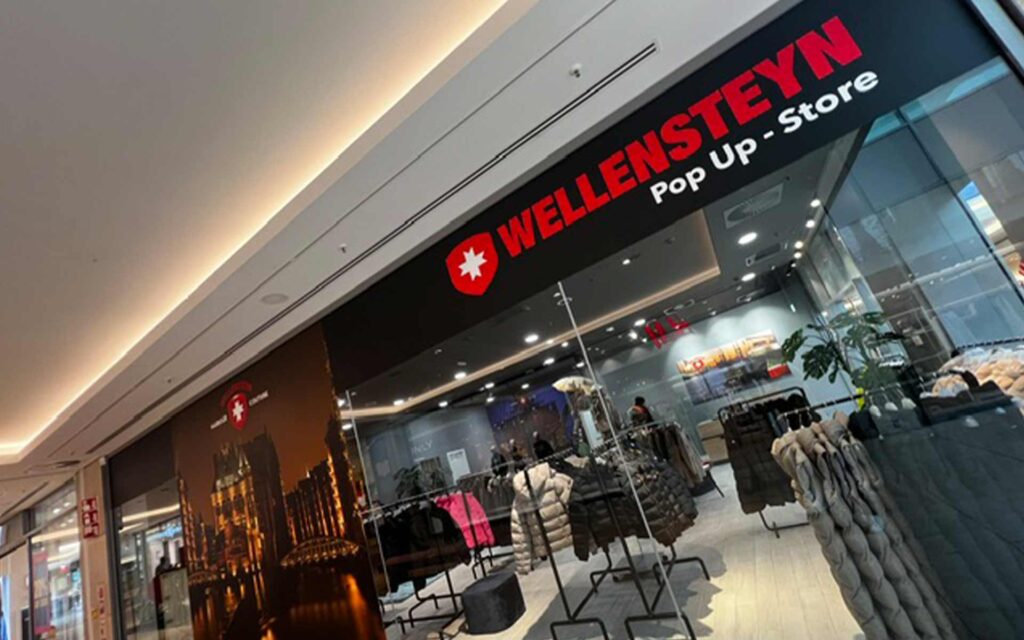 Wellensteyn Pop Up-Store von außen