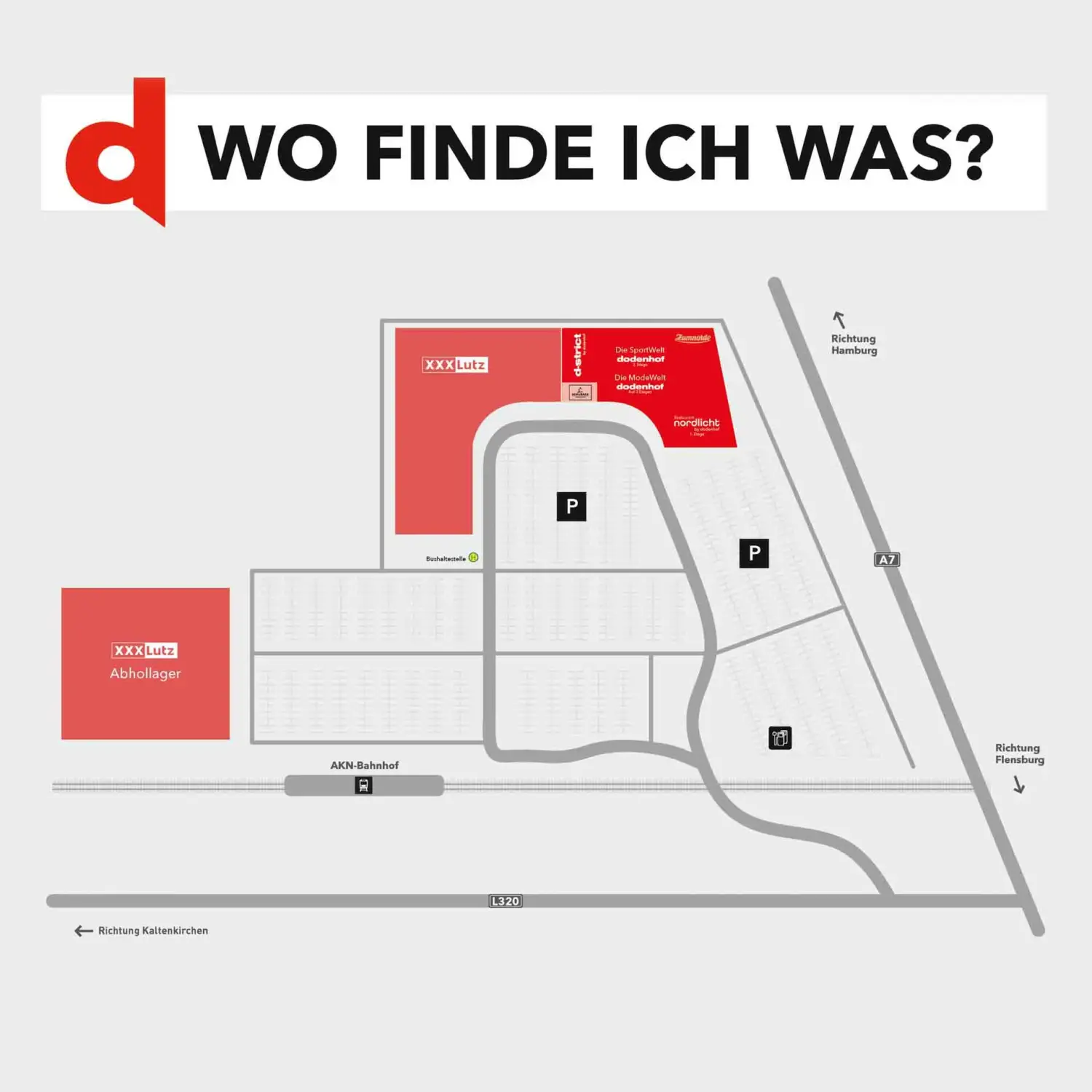 Wo finde ich was? Lageplan Kaltenkirchen