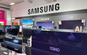 Verschiedene Samsung Fernseher in der Technikwelt
