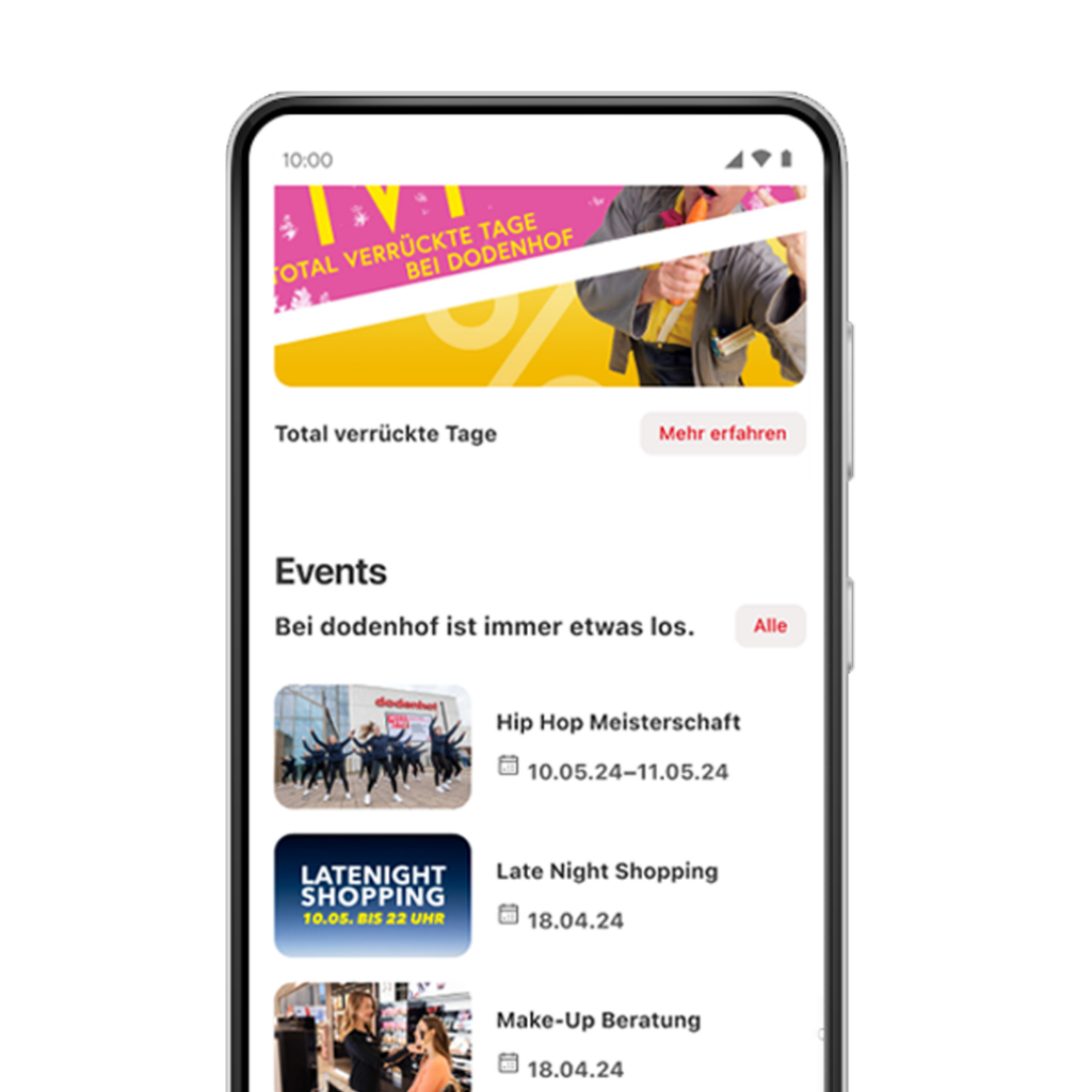 Events in der dodenhof App