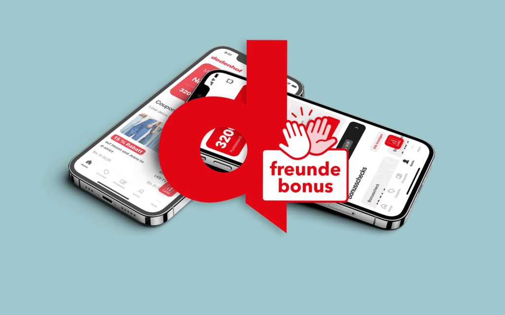 Grafik mit Smartphones mit dodenhof App