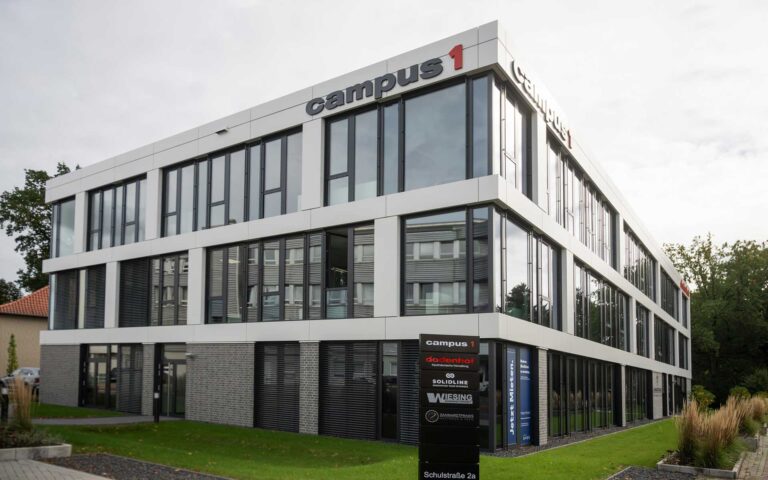 Das Campus 1 Gebäude von außen
