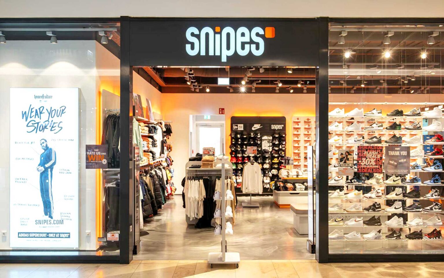 Snipes in der Shopmall Außenansicht