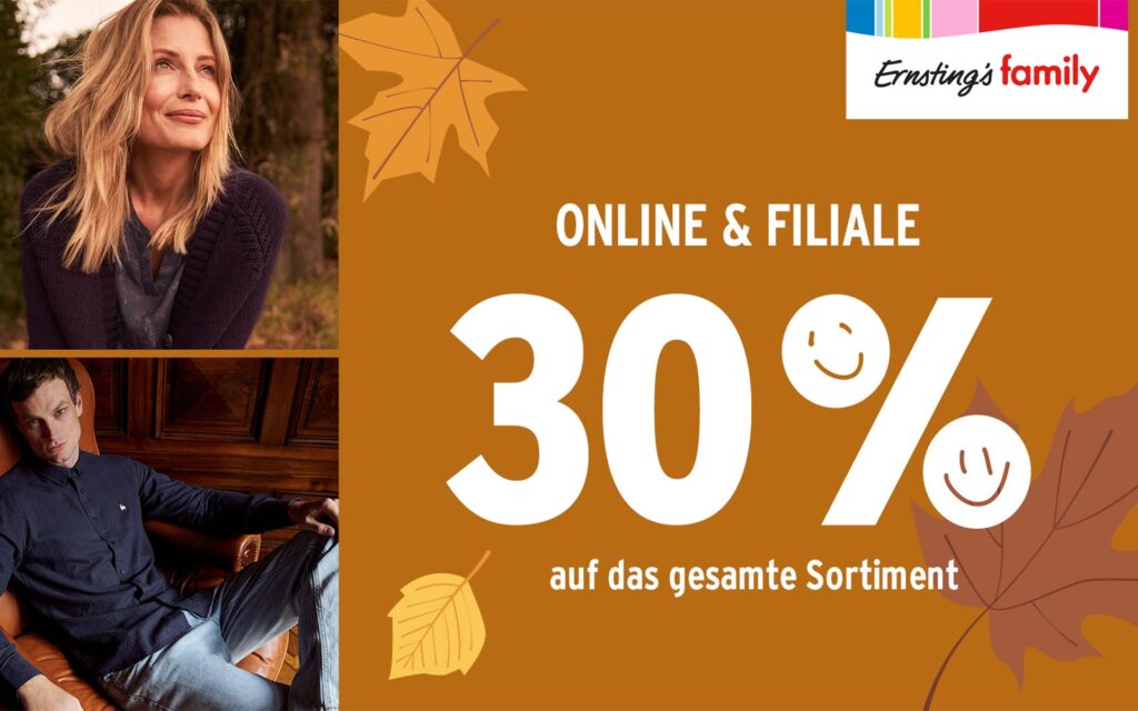 Ernstings Family 30 % Rabatt Aktion