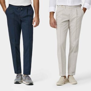 Zwei maßgeschneiderte Chinohosen