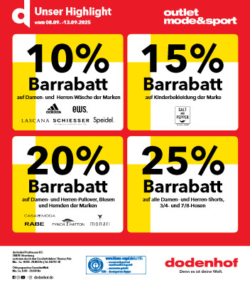 Outlet Mode und Sport Posthausen Prospekt KW37